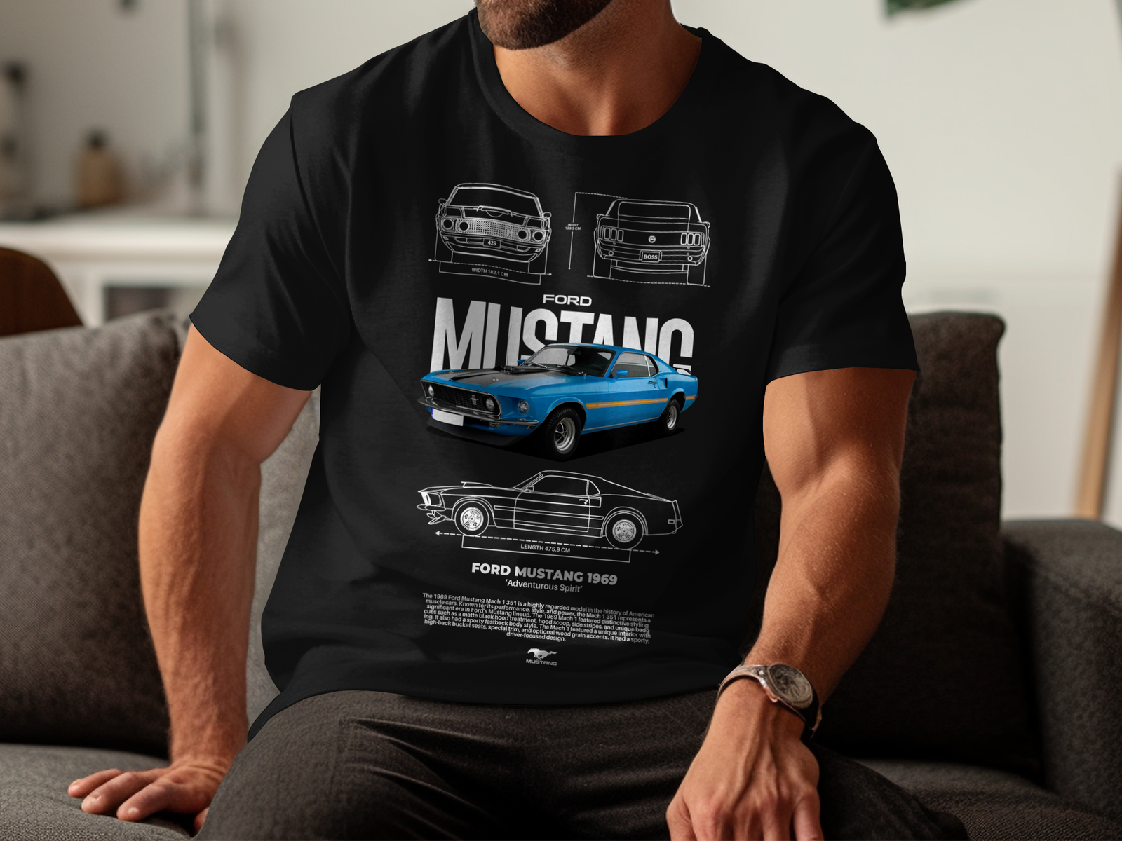 Ford Mustang 1969 T-Shirt - Image 2