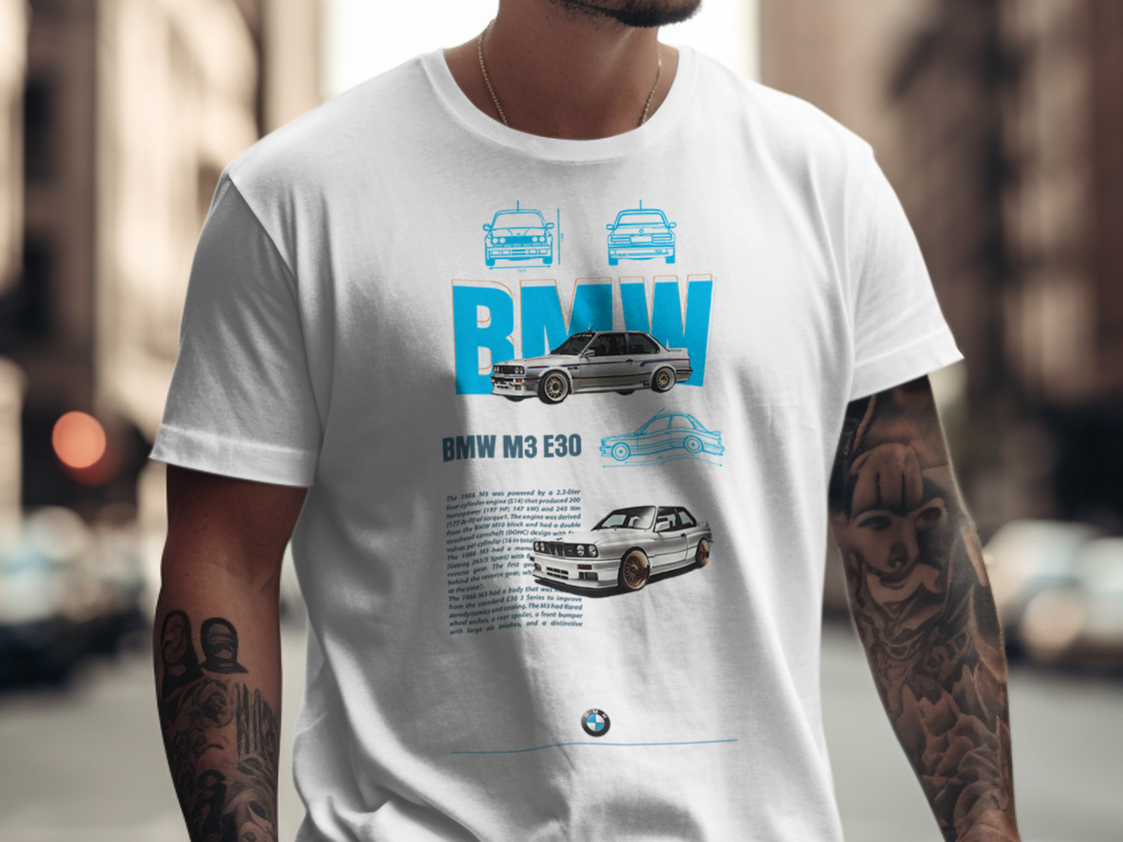 BMW M3 E30 T-Shirt - Image 2