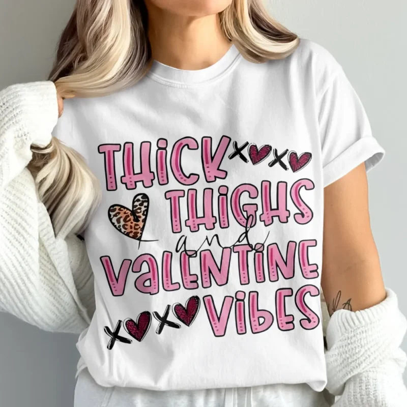 Thick Thighs And Valentine Vibes T-Shirt